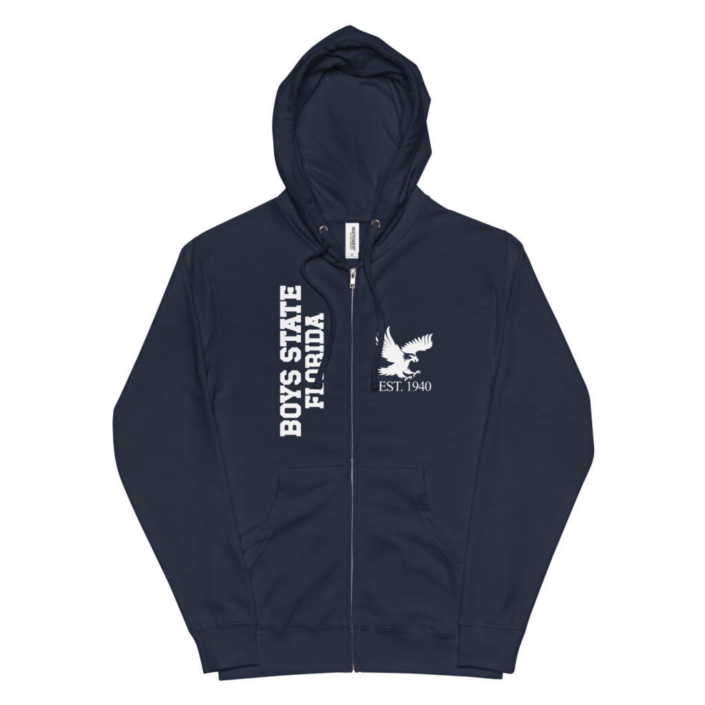 FALBS College Eagle Unisex fleece zip up hoodie