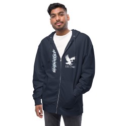 Unisex fleece zip up hoodie
