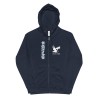 Unisex fleece zip up hoodie