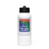 Stainless steel water bottle with a straw lid