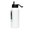 Stainless steel water bottle with a straw lid