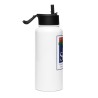 Stainless steel water bottle with a straw lid